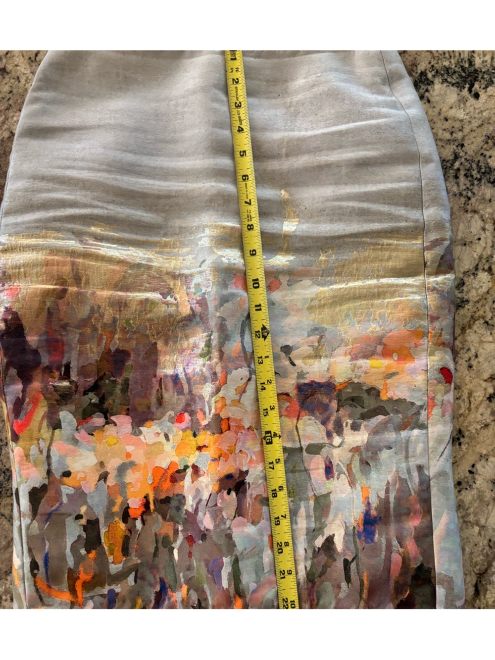 J.Crew Collection painted waterfall silk pencil skirt 4/6 - Picture 11 of 15